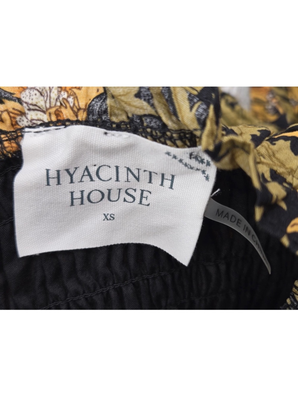 Hyacinth House The Smythe Leafy Olive Midi Dress Smocked Puff Sleeve Size XS NEW - Picture 3 of 10